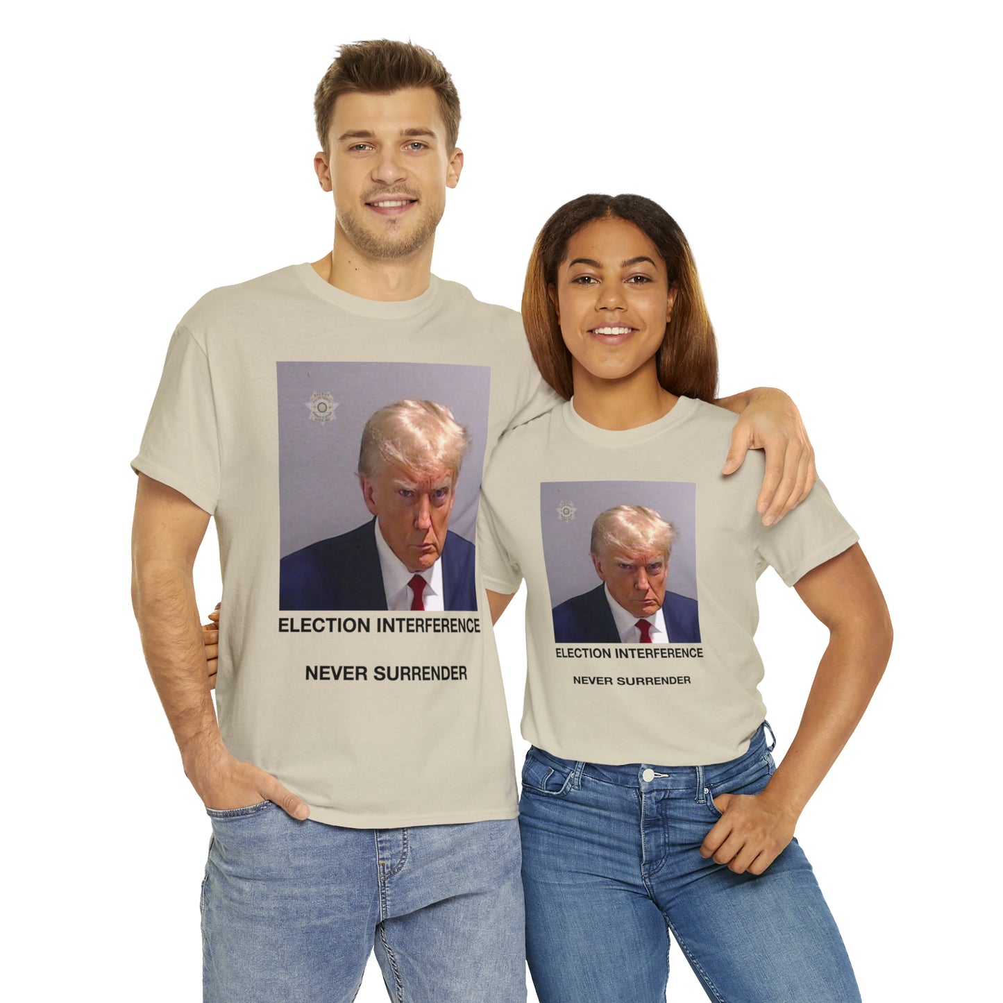 Donald Trump Mug Shot, Never Surrender Tee