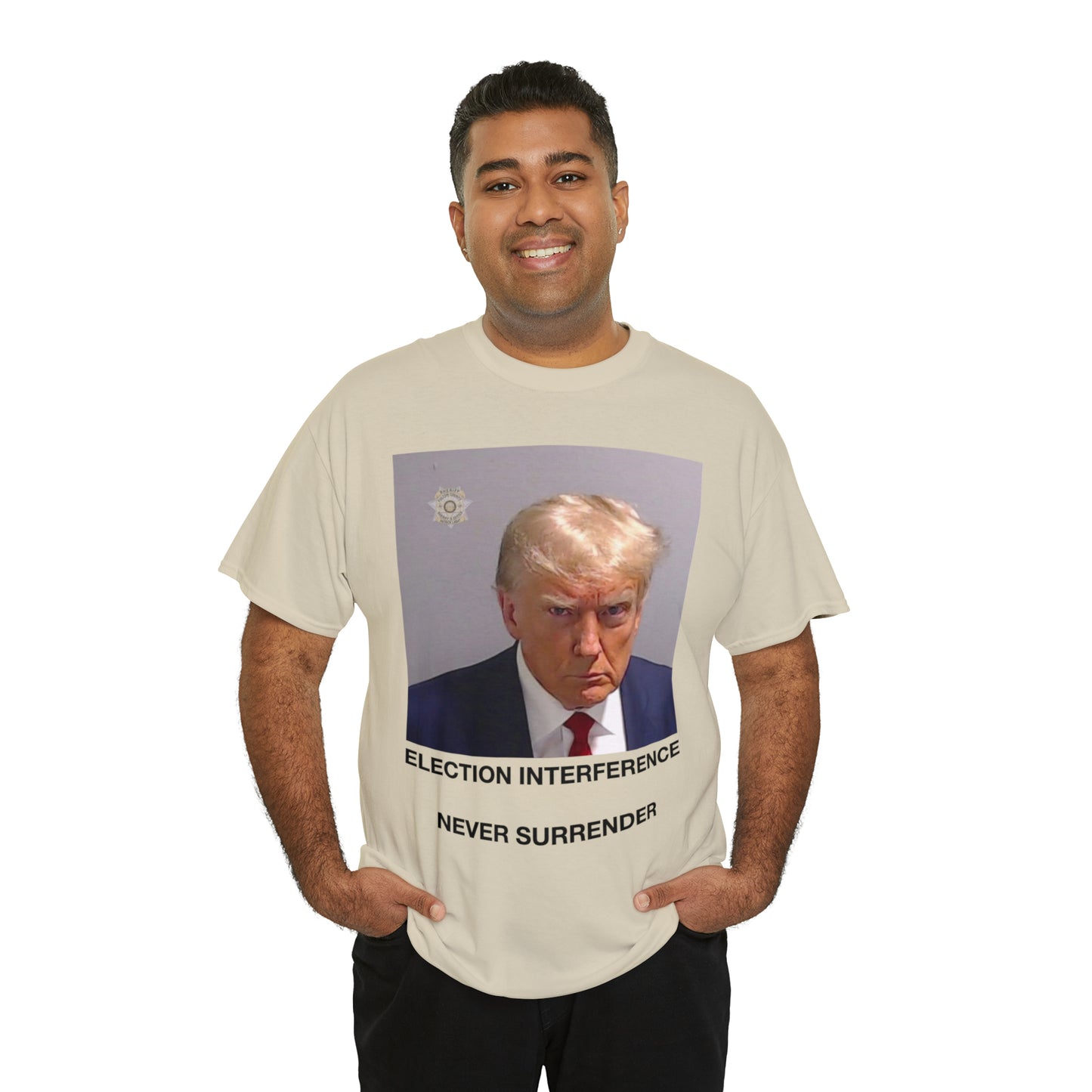 Donald Trump Mug Shot, Never Surrender Tee