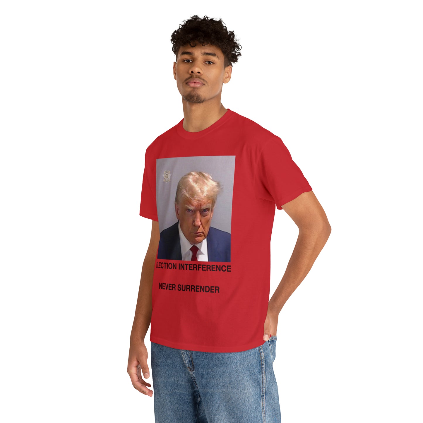 Donald Trump Mug Shot, Never Surrender Tee