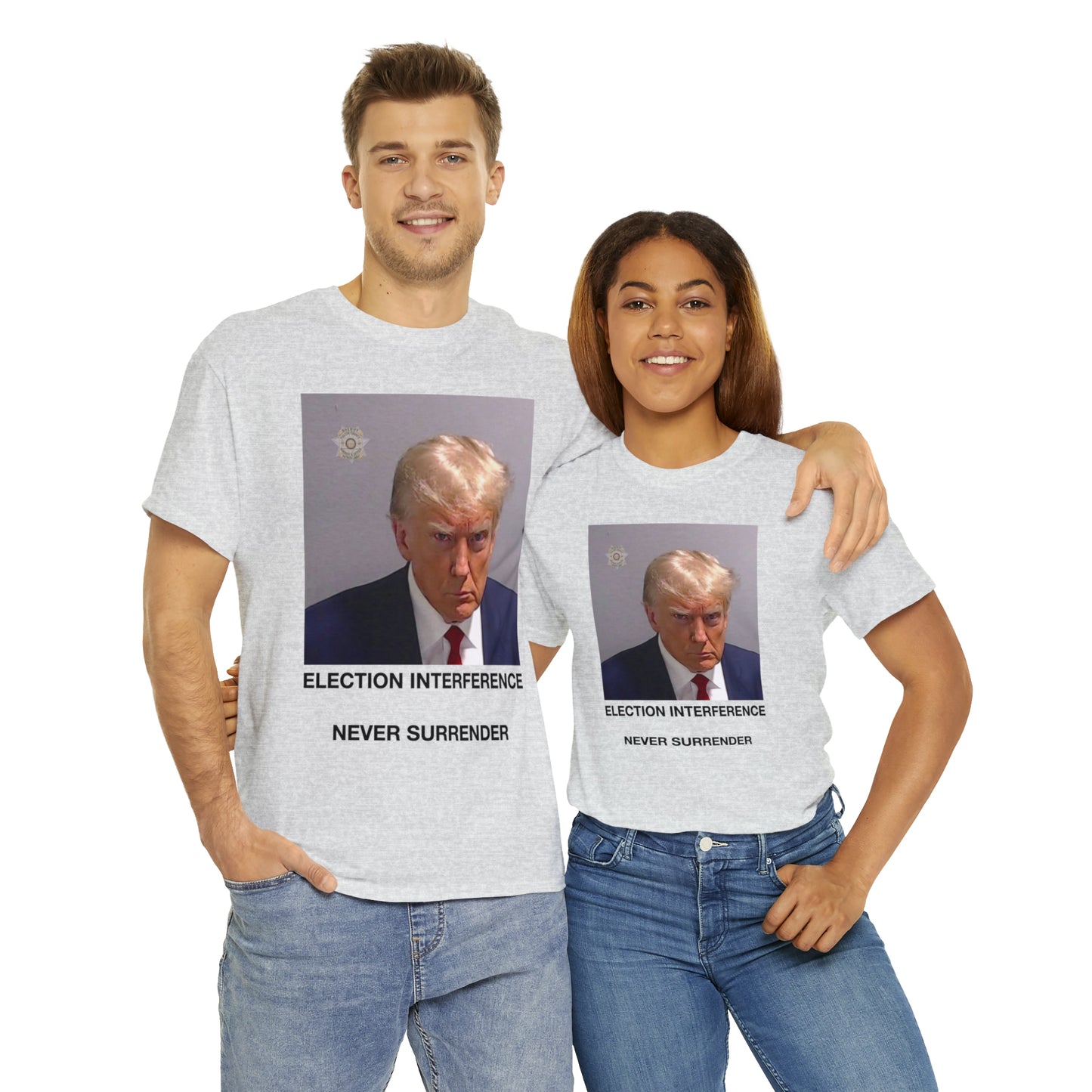 Donald Trump Mug Shot, Never Surrender Tee