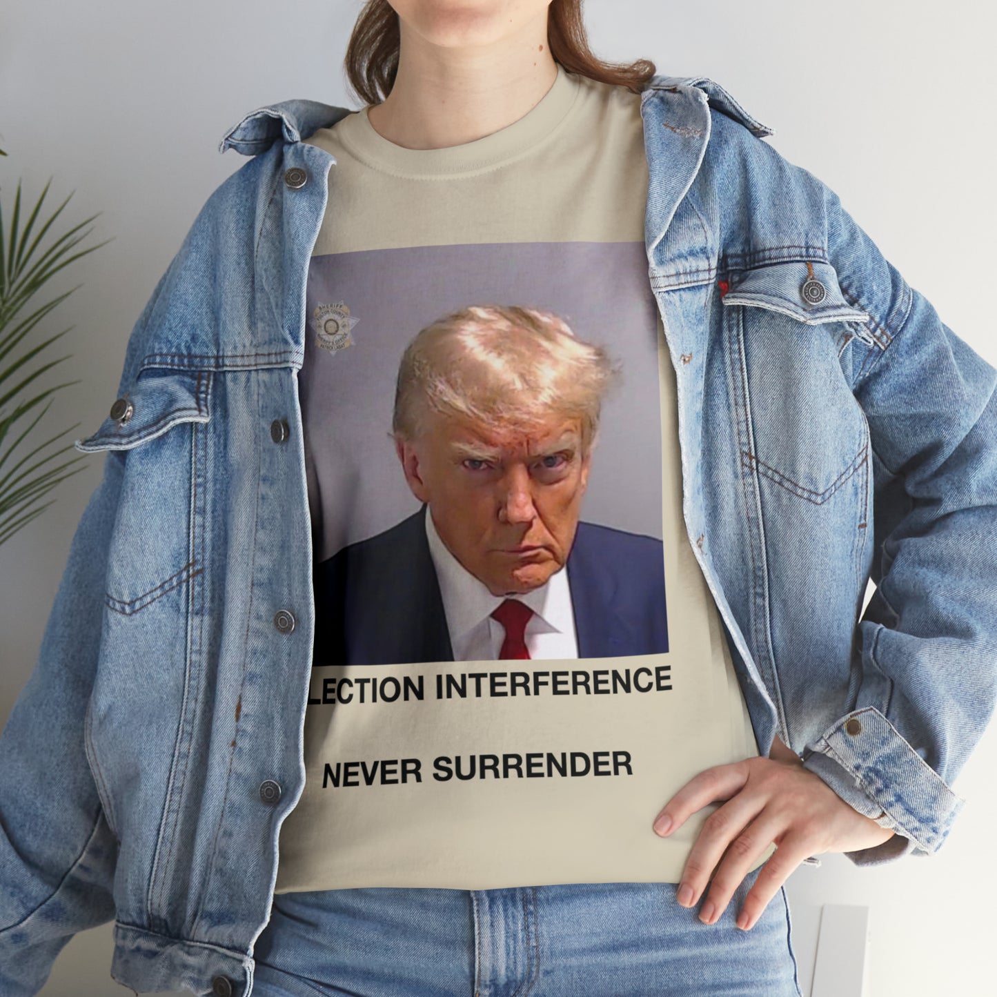 Donald Trump Mug Shot, Never Surrender Tee