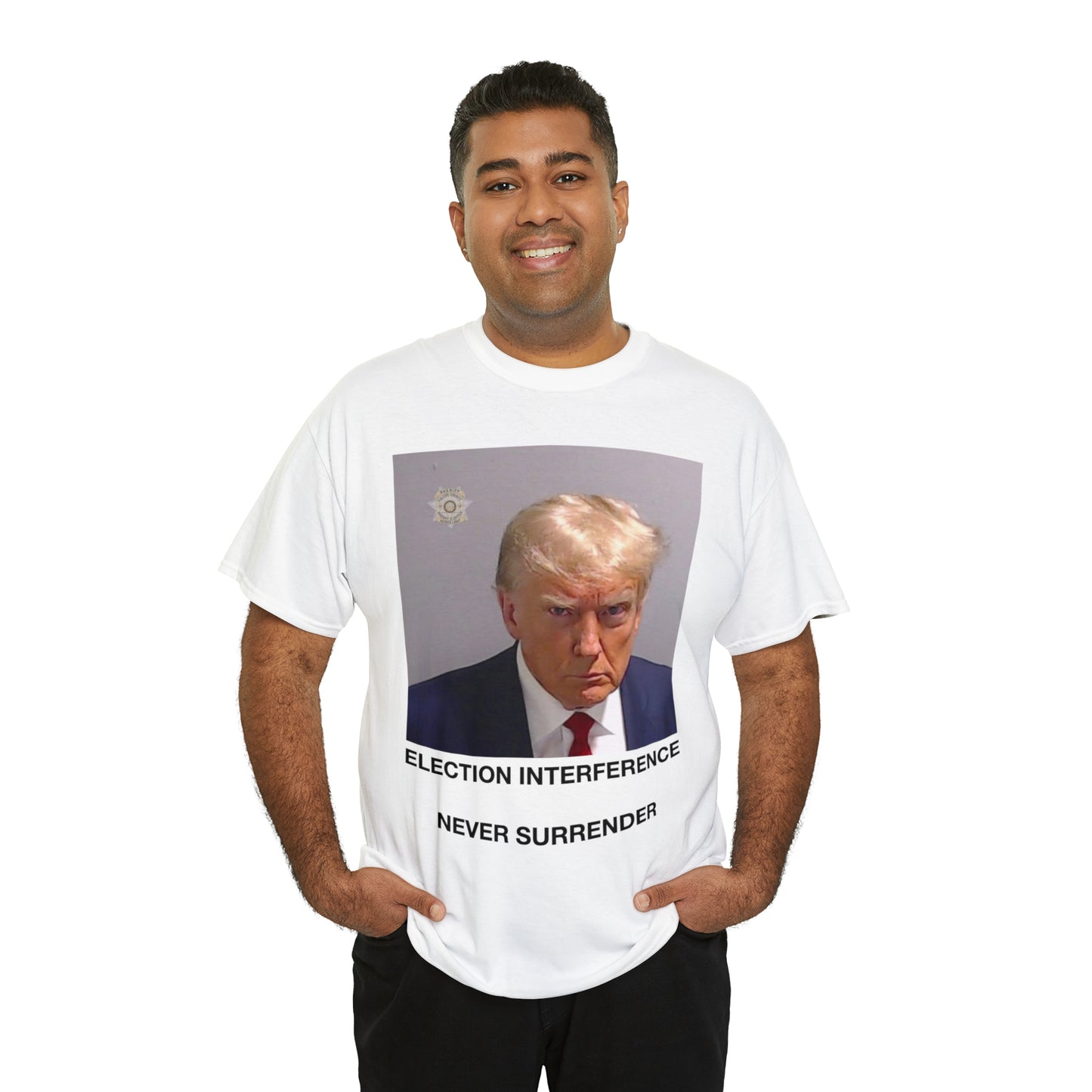 Donald Trump Mug Shot, Never Surrender Tee