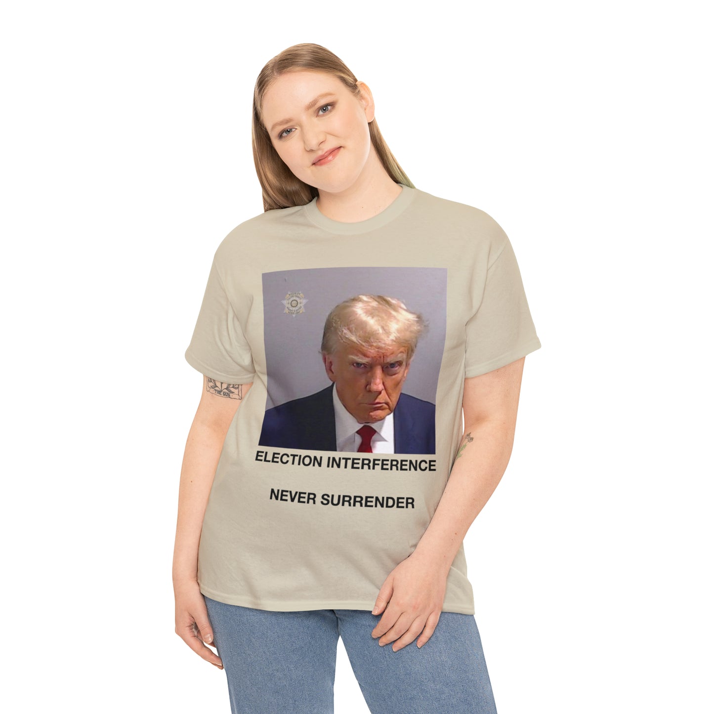 Donald Trump Mug Shot, Never Surrender Tee