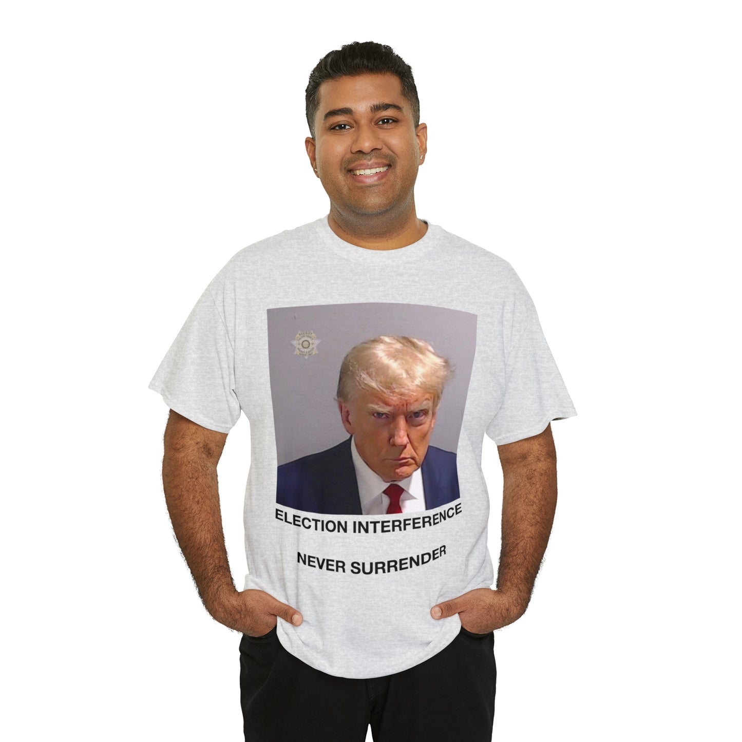 Donald Trump Mug Shot, Never Surrender Tee