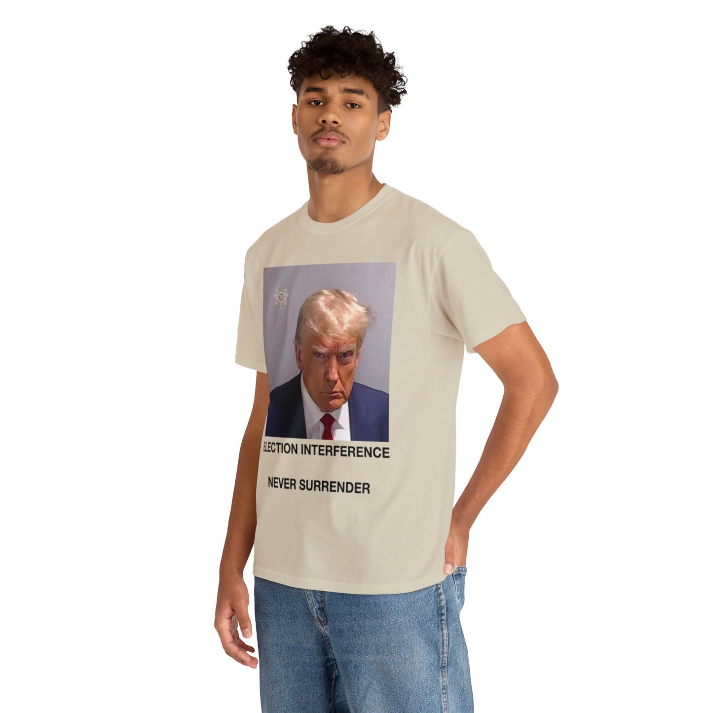 Donald Trump Mug Shot, Never Surrender Tee