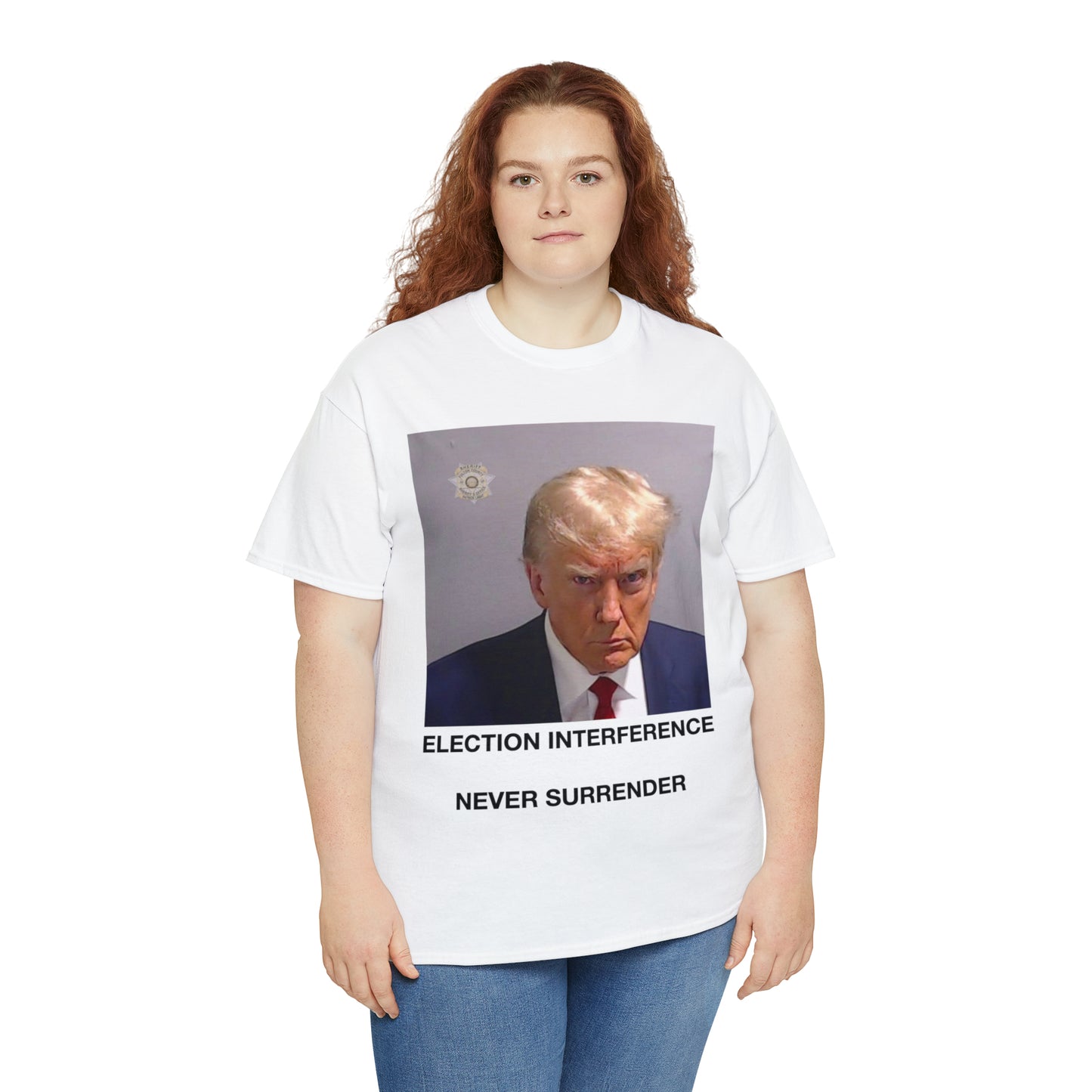 Donald Trump Mug Shot, Never Surrender Tee