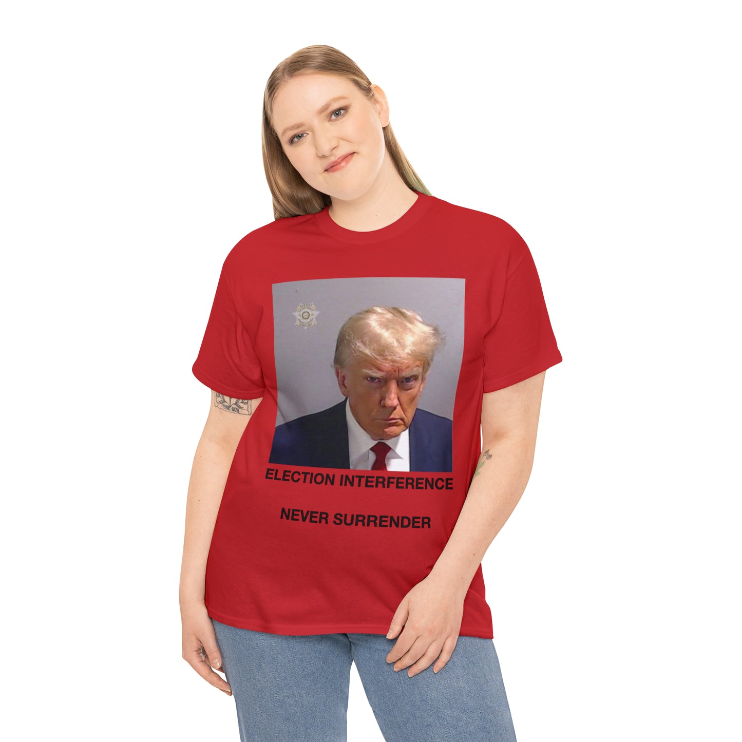 Donald Trump Mug Shot, Never Surrender Tee