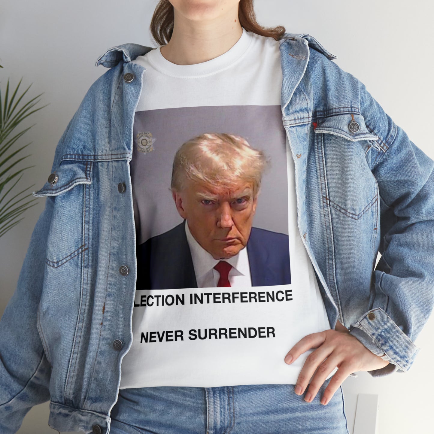 Donald Trump Mug Shot, Never Surrender Tee