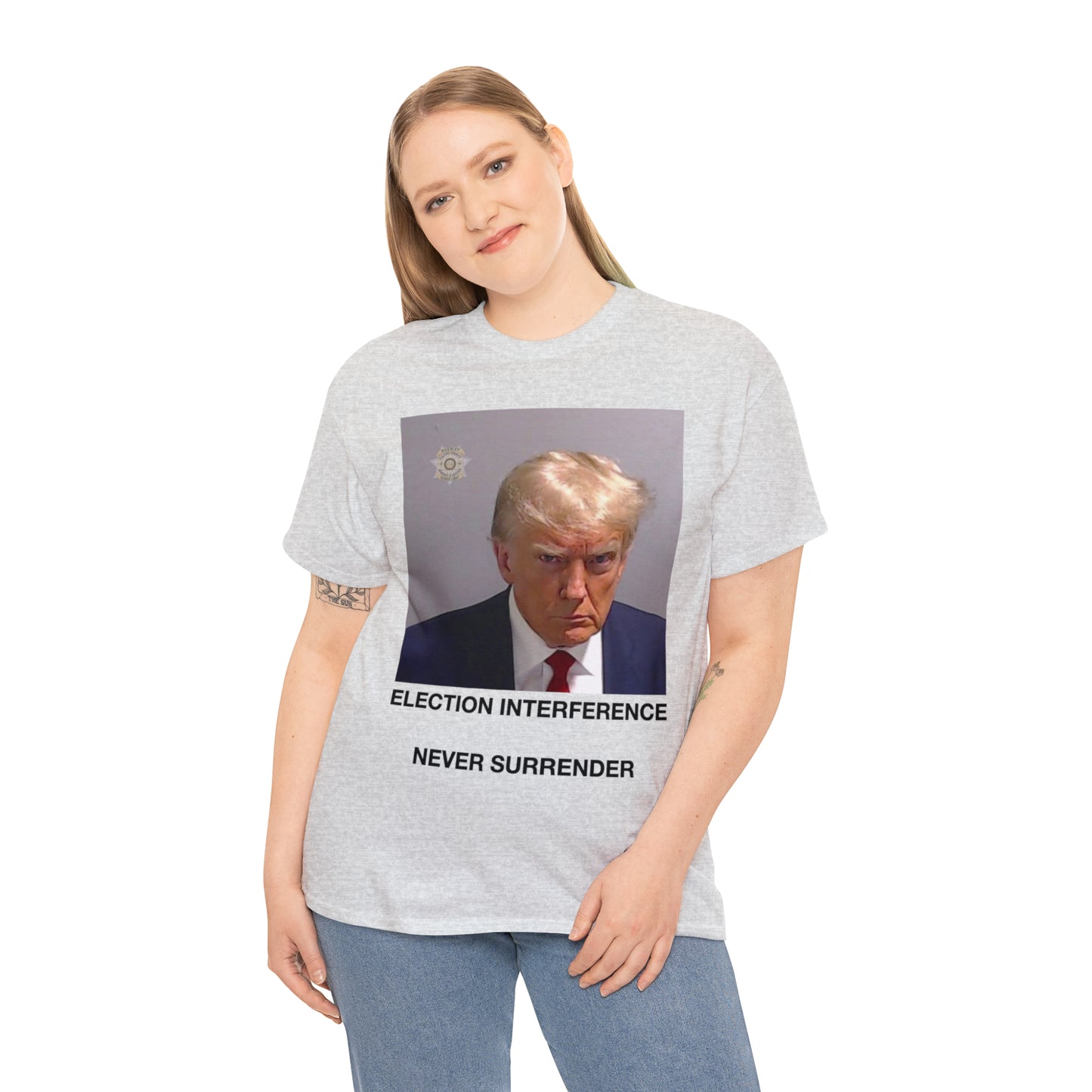 Donald Trump Mug Shot, Never Surrender Tee