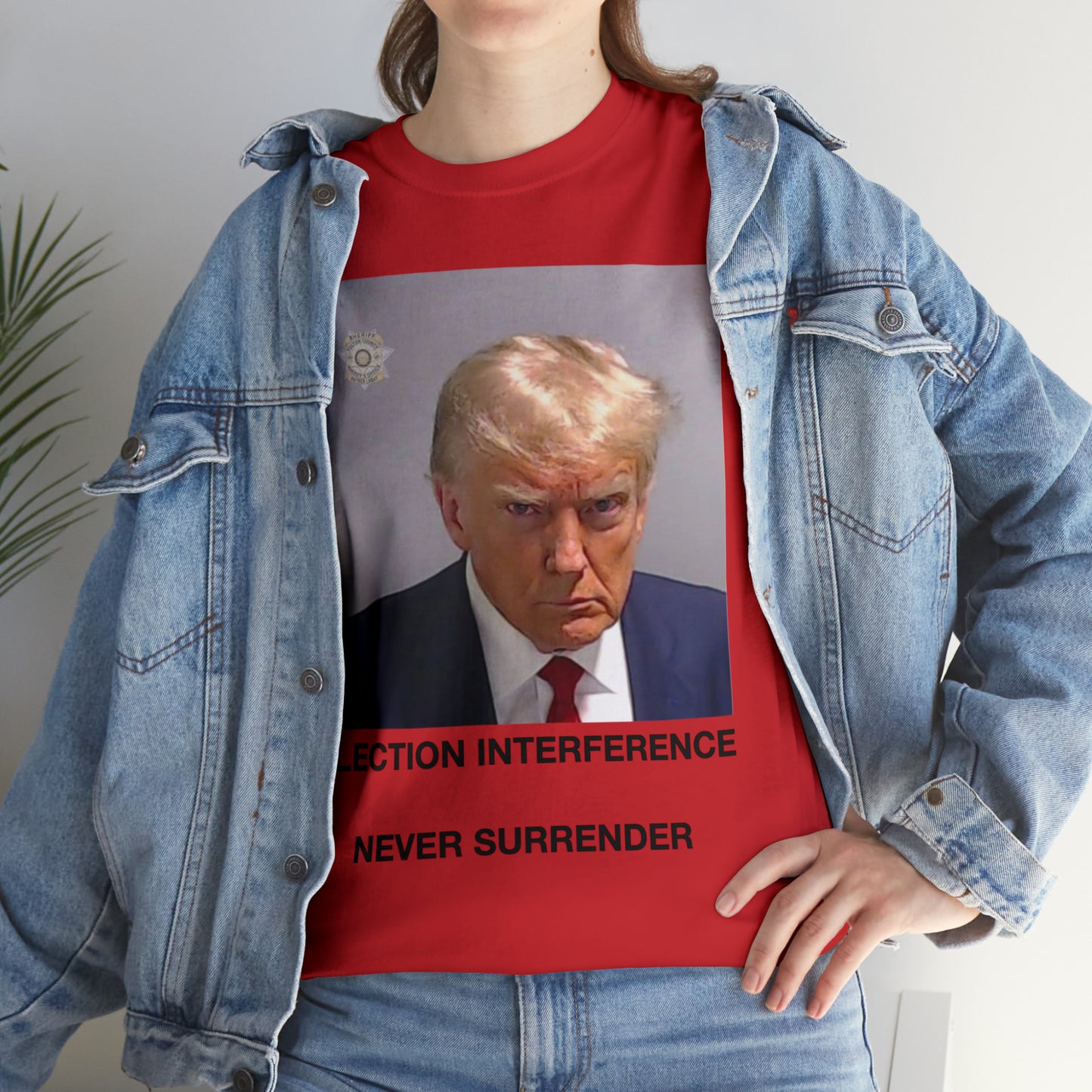 Donald Trump Mug Shot, Never Surrender Tee