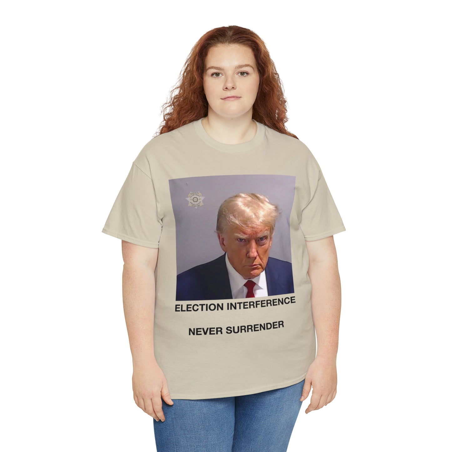 Donald Trump Mug Shot, Never Surrender Tee